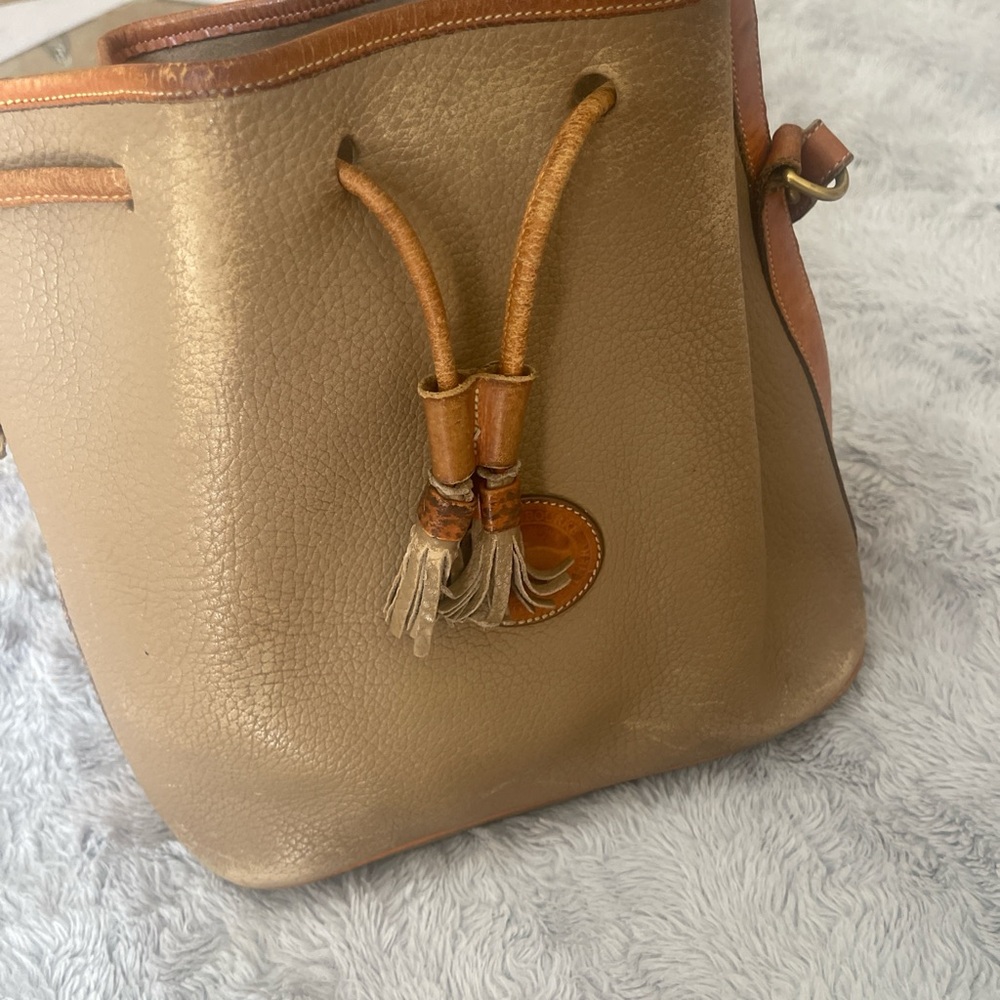 Dooney & Bourke Tan and Brown Shoulder Bag
